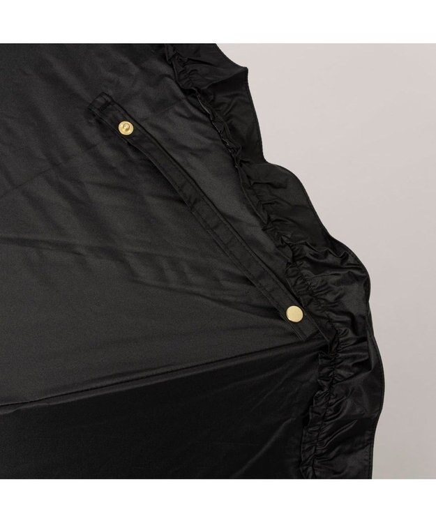 UNBILLION カシュネ cachenez / PUビッグフリルトップレス2段折りたたみ傘 ブラック