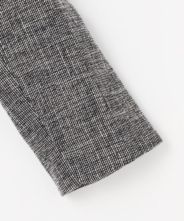 ANY SIS L ライトストレッチ ツイード ジャケット ネイビーシャンブレー