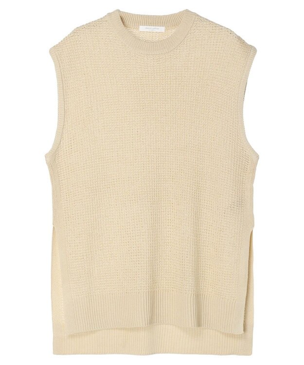 Green Parks ざっくりメッシュニットチュニック Beige