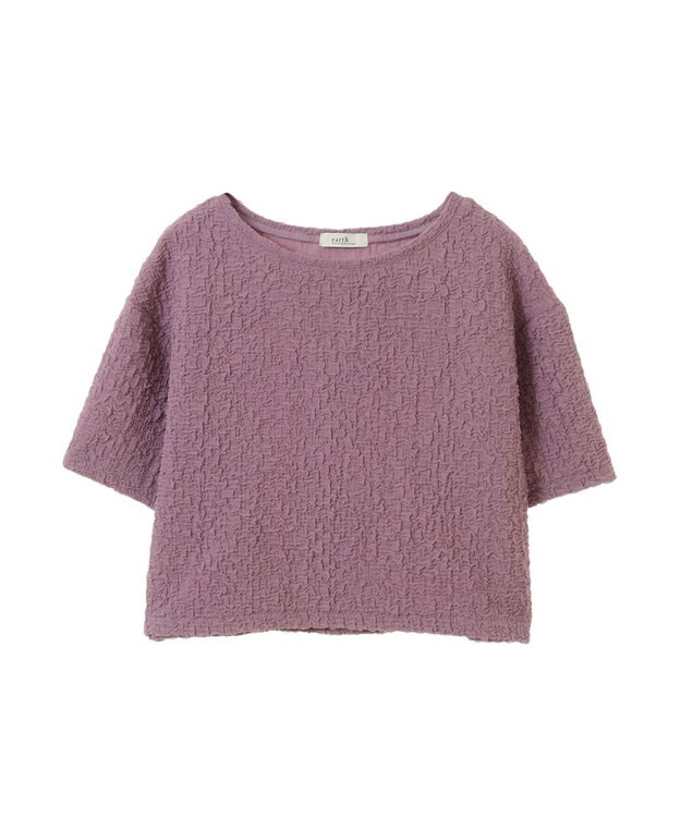 earth music&ecology ホイップ風ジャガードプルオーバー Pink