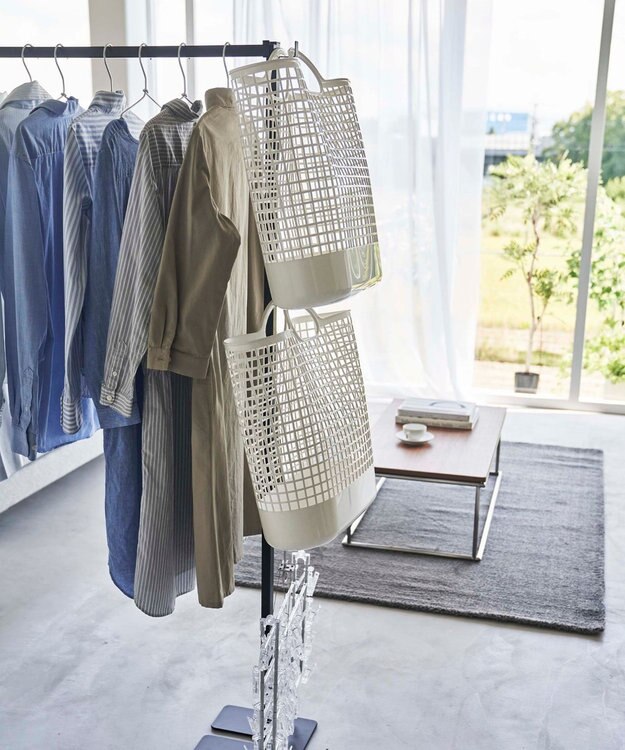 tower 折り畳み室内物干し タワー ブラック ブラック