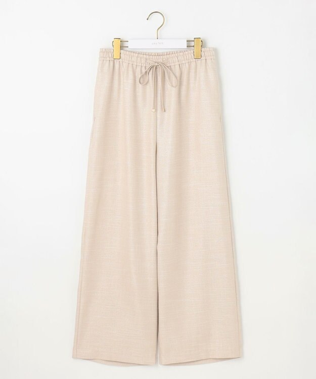 ANY SIS 【洗える】ラメキライージードロスト パンツ ライトベージュ