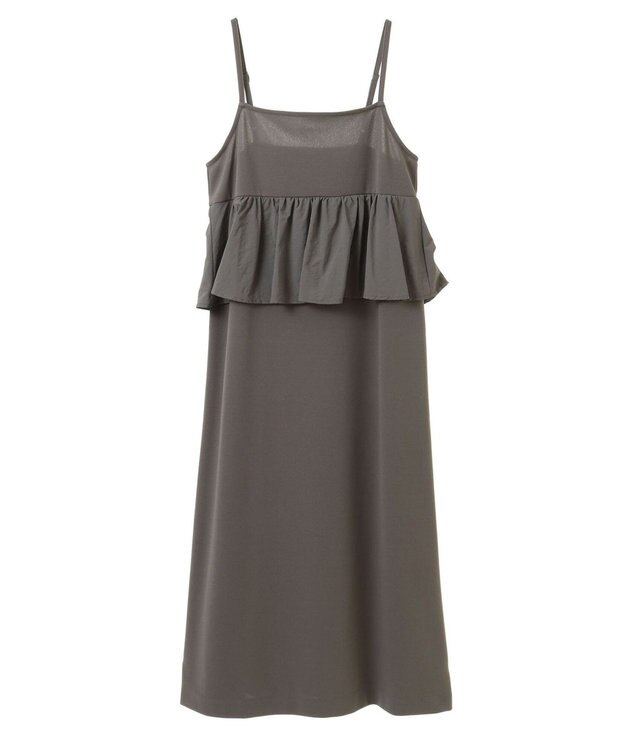 Green Parks armonia.ペプラムキャミワンピース Gray