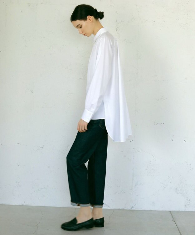 23区 【23区 lab.】ハイカウントコットン ギャザー シャツ ホワイト系