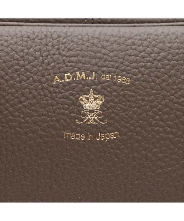 A.D.M.J. 【A4対応】お受験  牛革シュリンクボストンバッグ ベニケシ