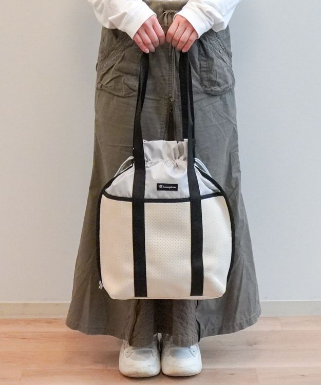ACE BAGS & LUGGAGE Champion ネオ トートバッグ ネオプレーン素材 15L 63854 チャンピオン 巾着 アイボリー