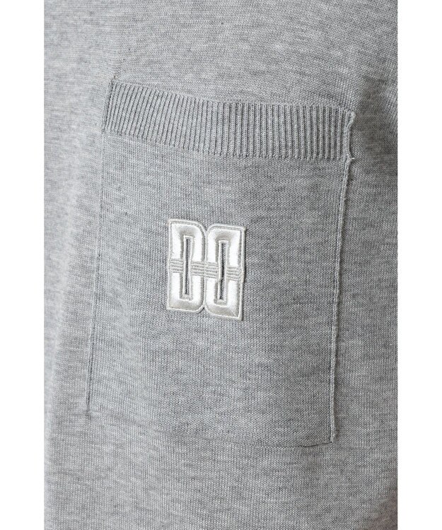 DAKS DDロゴポケットニットTシャツ グレー