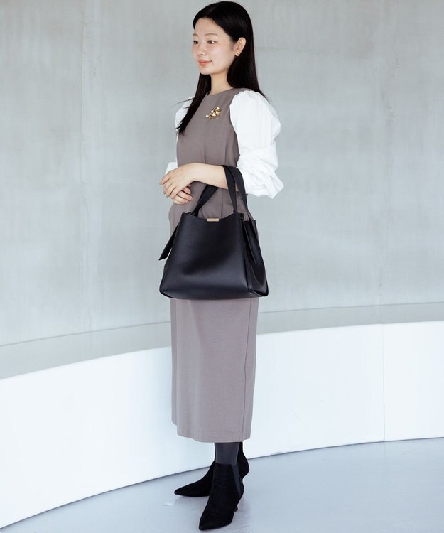 組曲 ノットデザイントートバッグ ブラック系