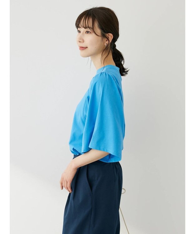 Green Parks 汗じみ防止袖ギャザープルオーバー Off White