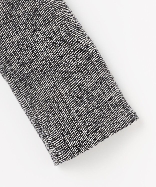 ANY SIS L ライトストレッチ ツイード ジャケット ネイビーシャンブレー