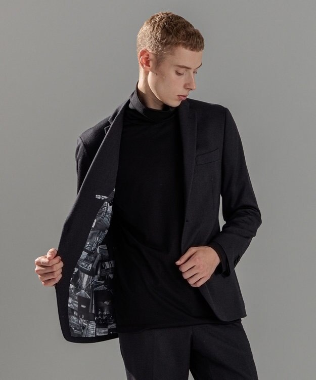 JOSEPH HOMME ウーステッドモックロディ ジャケット＜裏地：フォトコラージュプリント＞
