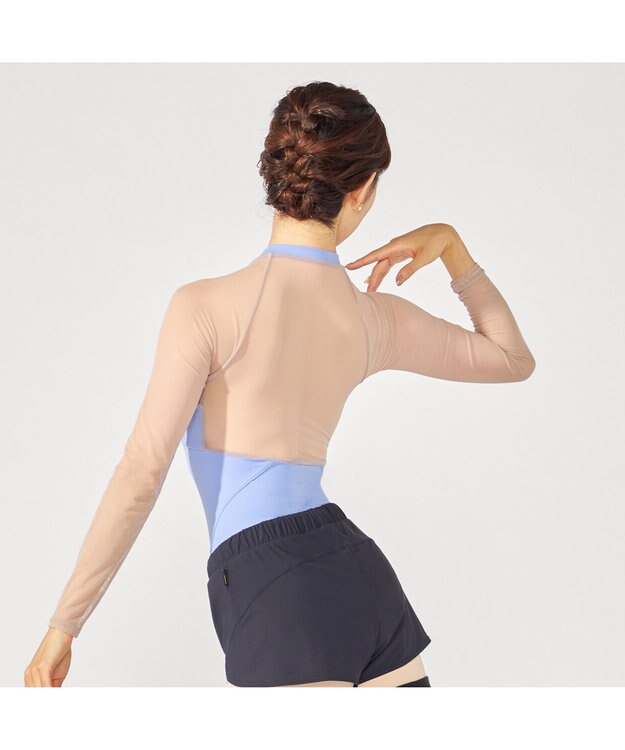 Chacott ロングスリーブレオタード スカイブルー