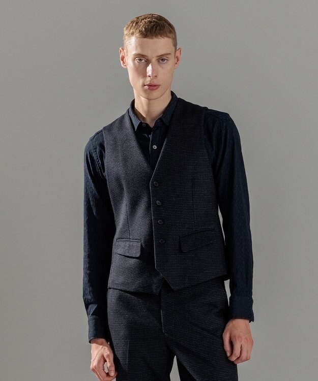 JOSEPH HOMME 【LEON 掲載】ドビージャージー　ジレ ネイビー系