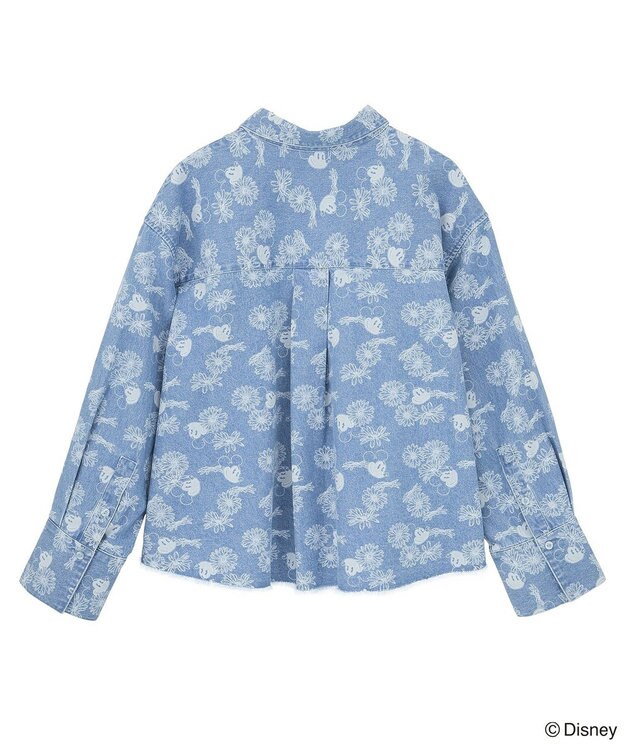 Green Parks ミッキー＆フレンズ／花柄デニムシャツ Light Indigo