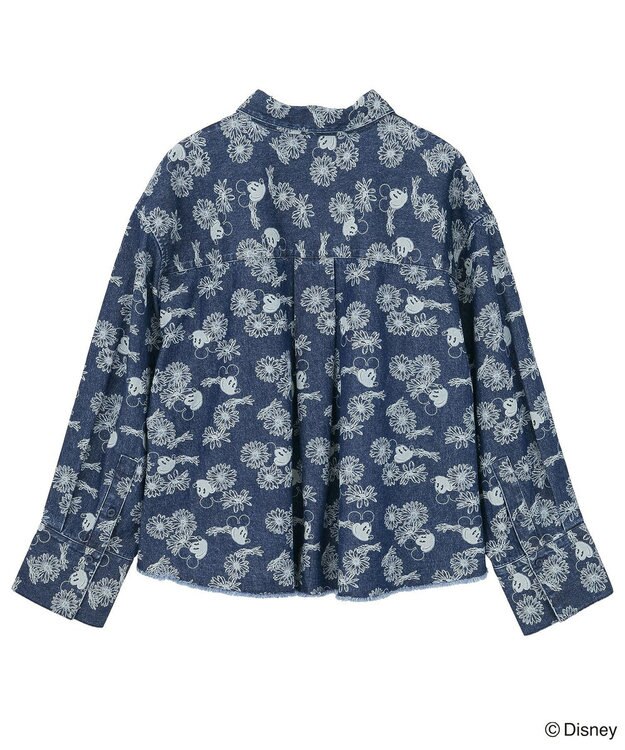Green Parks ミッキー＆フレンズ／花柄デニムシャツ Indigo