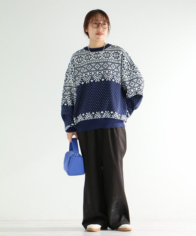 CRAFT STANDARD BOUTIQUE 刺繍入ツイルパンツ Black