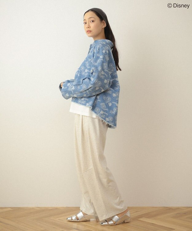 Green Parks ミッキー＆フレンズ／花柄デニムシャツ Light Indigo