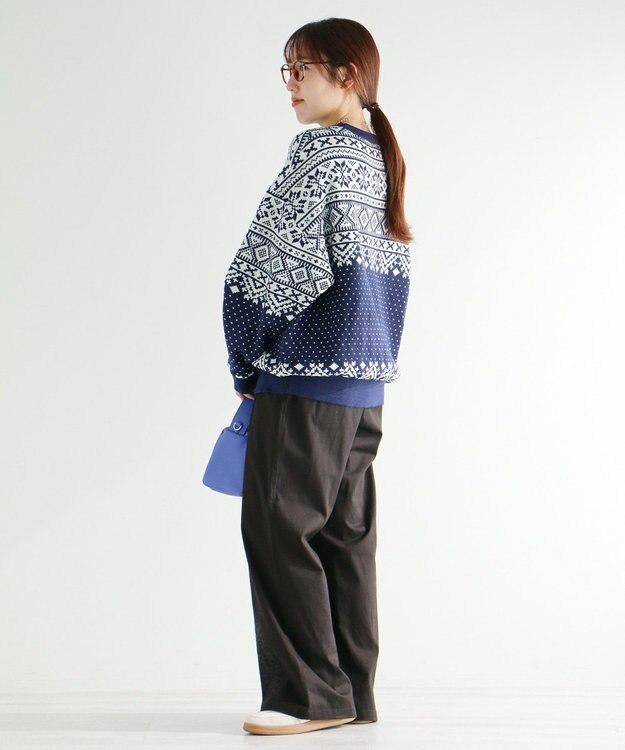 CRAFT STANDARD BOUTIQUE 刺繍入ツイルパンツ Black