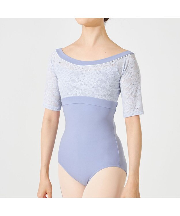 Chacott ハーフスリーブレオタード ヒヤシンス