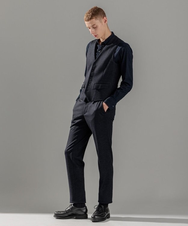 JOSEPH HOMME 【LEON 掲載】ドビージャージー　ジレ ネイビー系