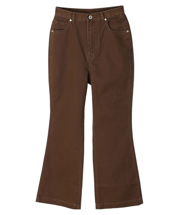 earth music&ecology カラーフレアパンツ Dark Brown