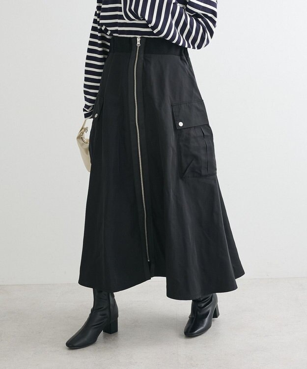 Green Parks ・ＳＵＧＡＲ　ＳＰＯＯＮ　ミリタリーフレアスカート Black