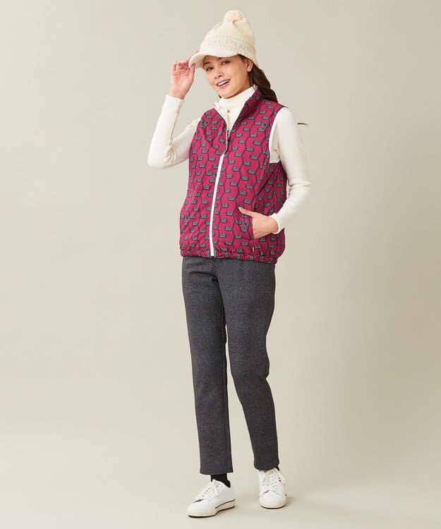 23区GOLF 【WOMEN】つば付き ニット帽 ホワイト系