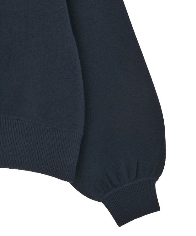 earth music&ecology レースコードダブルジップニットパーカー Dark Navy