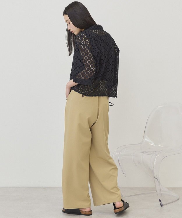 AMERICAN HOLIC 刺繍ショート半袖シャツ Black