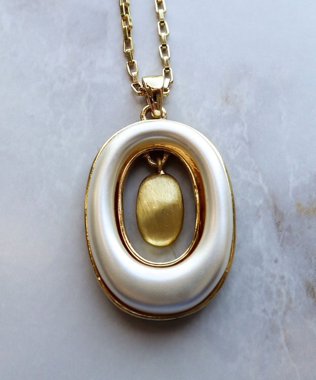 Tiaclasse 【安田美沙子さん着用・2way】オーバルパールロングネックレス ゴールド