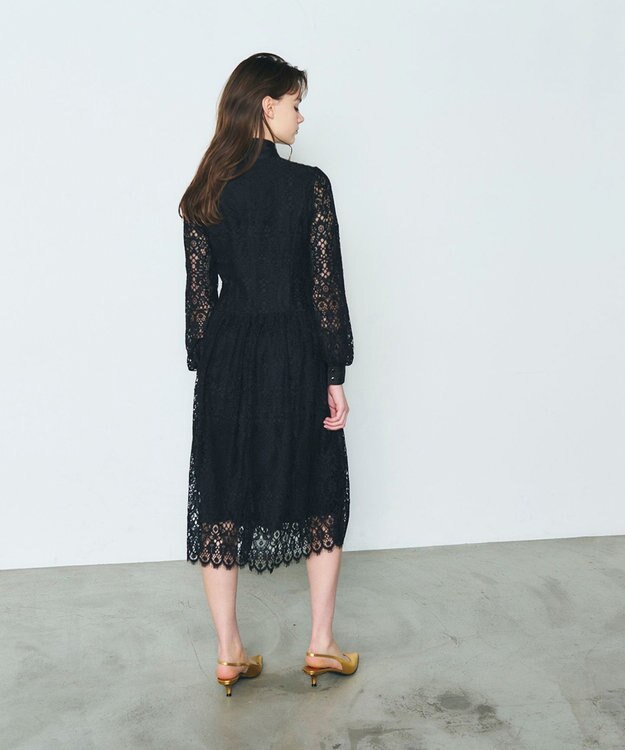 GRACE CONTINENTAL レースボウタイワンピース ブラック