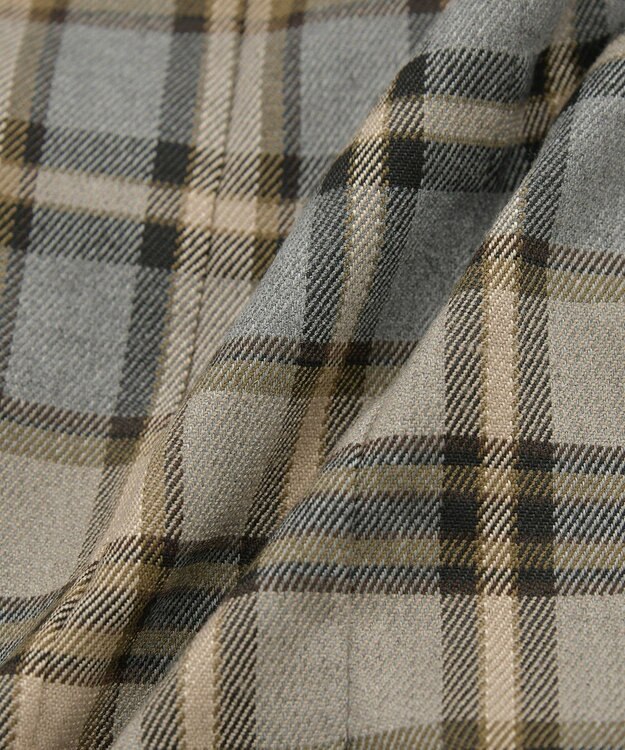 CRAFT STANDARD BOUTIQUE フロントプリーツスカート Check Gray