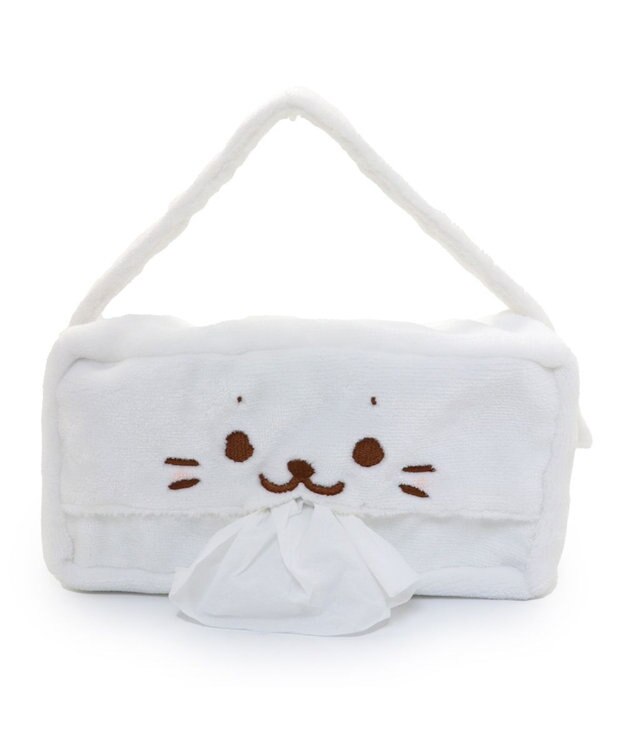 Mother garden しろたん 顔ぼん ティッシュカバー 置き型/吊り下げ 【単品】 吊り下げ