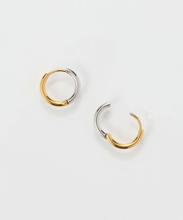 Phoebe 【金属アレルギー対応】ワンタッチメタルコンビピアス/サージカルステンレス マルチ1