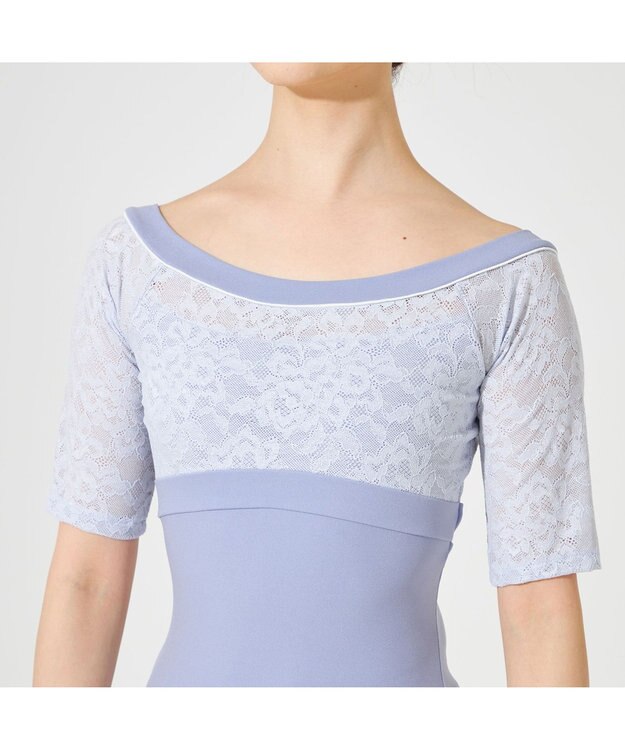 Chacott ハーフスリーブレオタード ヒヤシンス