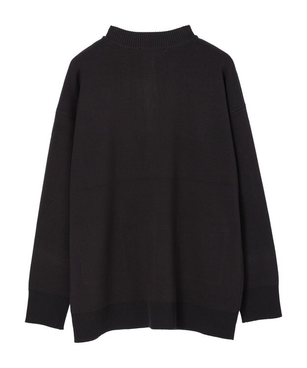 Green Parks ミドル丈モックネックカーディガン Dark Gray