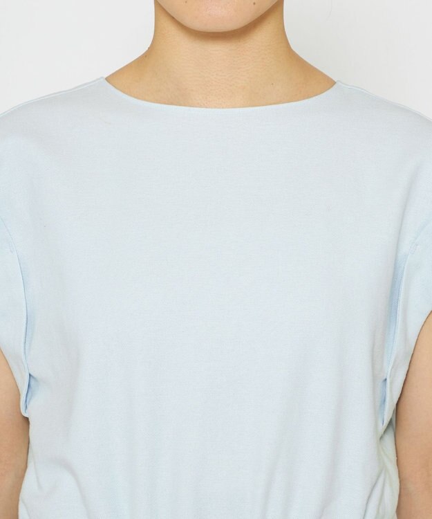 uncrave 【手洗い可】コットンリネンツイル ブラウス（uncrave WHITE） サックス