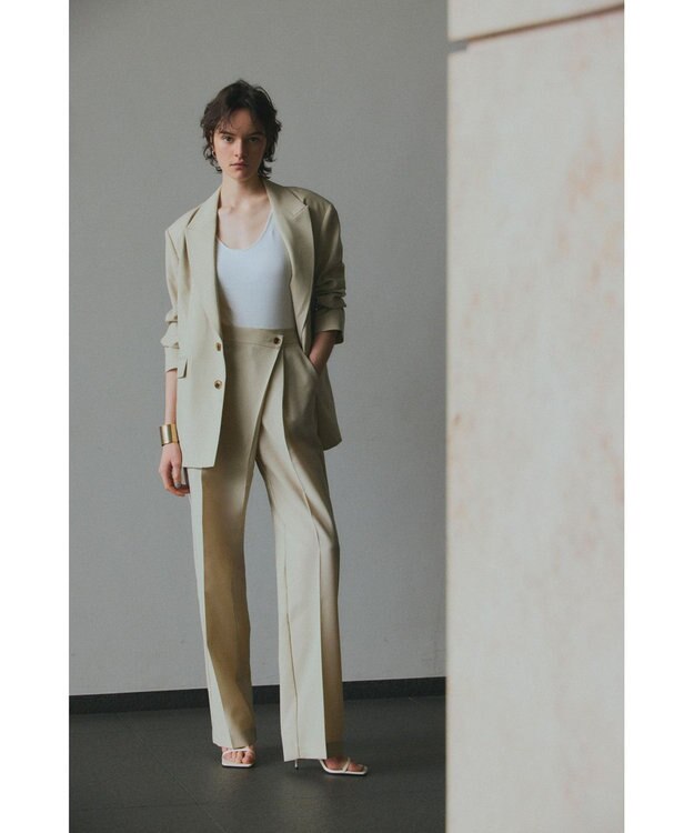 NAVE 【Nave・セットアップ可】ウールポリエステルツイルパンツ ベージュ系