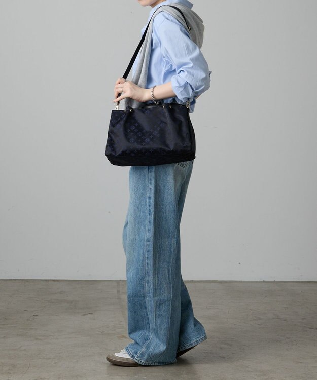 russet ナイロン三層2WAYミニトートバッグ(CE-1580) Black/Navy