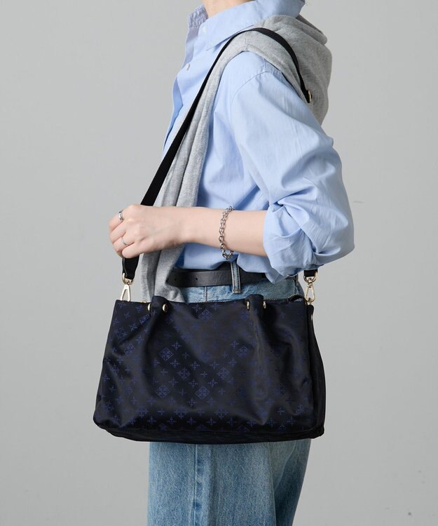 russet ナイロン三層2WAYミニトートバッグ(CE-1580) Black/Navy