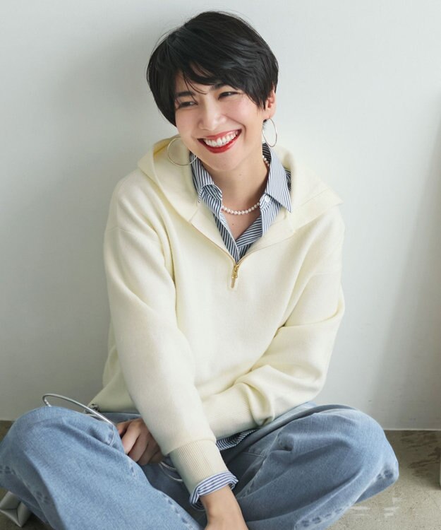 洗濯機可】ハーフジップニットフーディー / any FAM | ファッション  