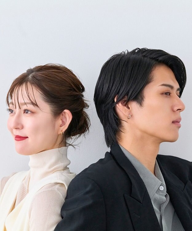 Phoebe 【金属アレルギー対応】ワンタッチメタルコンビピアス/サージカルステンレス マルチ1