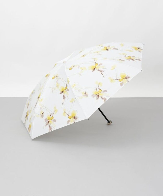 AURORA 【 JILL STUART（ジル スチュアート）】グラデーションフラワープリント雨傘（折りたたみ傘） イエロー
