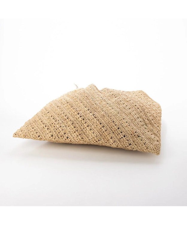 UNBILLION perche マダガスカルラフィア×姫路レザーホーボーバッグ アイボリー