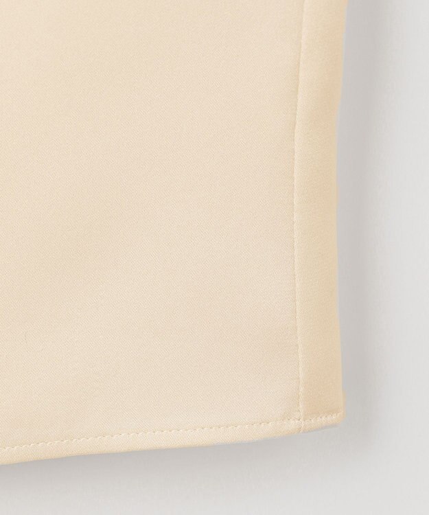 自由区 【洗える/UVケア/吸放湿性】シルクストレッチ ハイネックブラウス ベージュ系