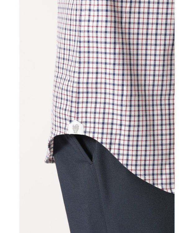 DAKS SIDGRAS ポプリンミニチェックシャツ レッド