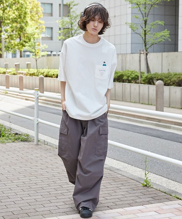 WEGO 【ユニセックス着用ITEM/手洗い可/MLサイズ】CITY　BOYS　ポケットT（S） ホワイト