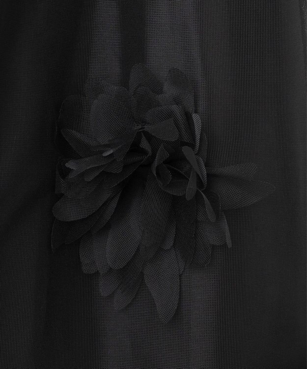 GRACE CONTINENTAL メッシュフラワースカート ブラック