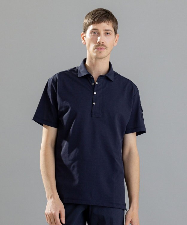 JOSEPH HOMME 【接触冷感】アイスコットンカノコ　ポロ ネイビー系