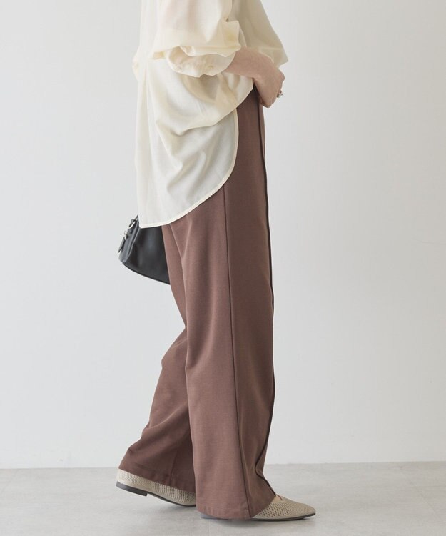 AMERICAN HOLIC センタータックワイドスウェットパンツ Brown